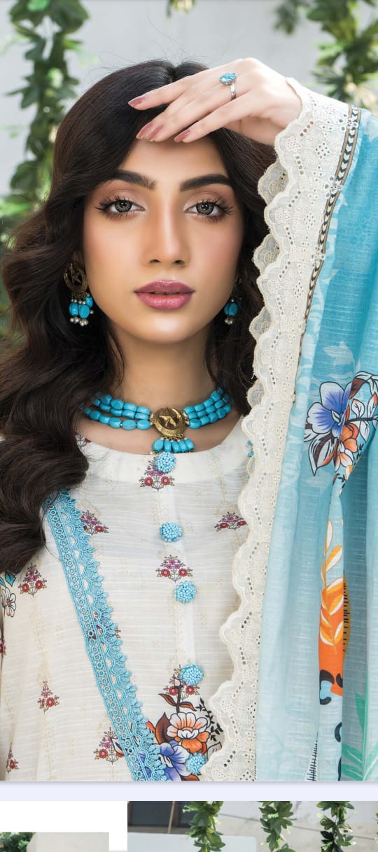 Elegant Unstitched 3-Piece Lawn Suit Collection (Rangrani)